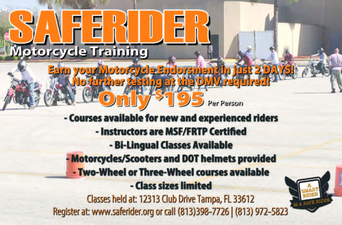Safe Start Rider Training SAFERIDER MOTORCYCLE TRAINING - Florida Ride Or Die Magazine